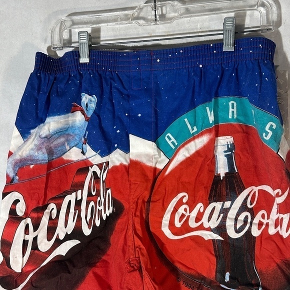 NWT Vintage Coca Cola Polar Bear Boxer Trunks Shorts - Picture 5 of 10
